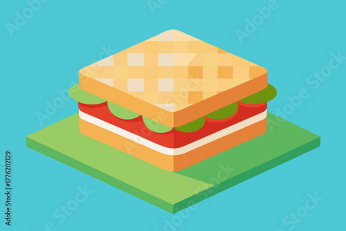 Sandwich Picnic Background Illustration