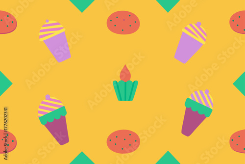 tasty snack pattern background