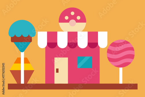 sweets candy shop background