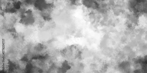 Fototapeta Grey, white watercolor textured on white paper background