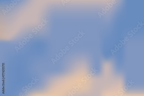 Nude soft sky abstract neutral gradient background. Fluffy cloud vibrant pastel sunset. Blurred light and pale backdrop.