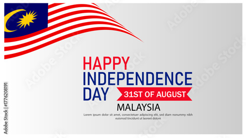 Malaysia Independence Day celebration with national flag