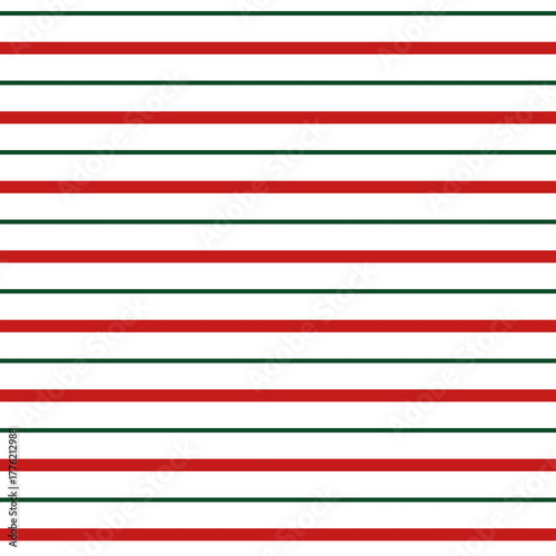 Festive red and green striped fabric with horizontal lines for holiday decor and crafts