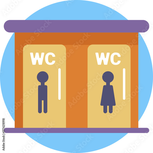 Public restroom facility for water park visitors.