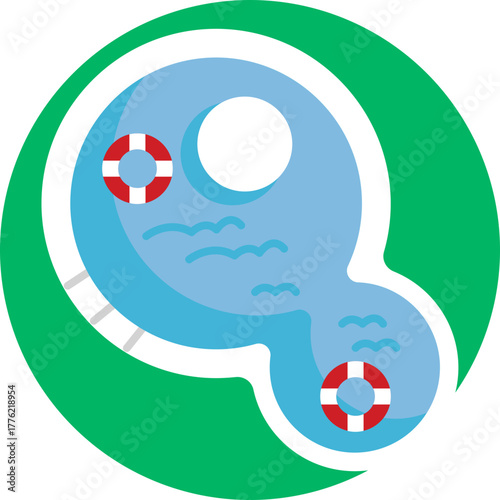 A designated water area for guests to relax, swim, and play.