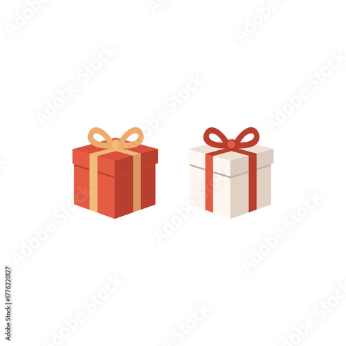 Minimalist pastel Christmas gift boxes vector illustration Minimal Gift Box Vector Collection