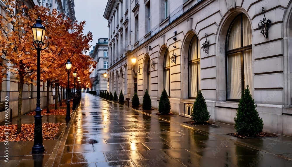 Fototapeta premium autumn street