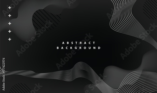 Geometric abstract black background