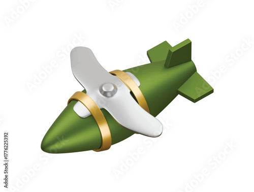 glide bomb icon 3d illustration render