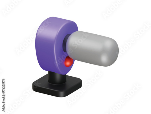 shotgun mic icon 3d illustration render