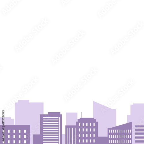 Modern city skyline silhouette design, architecture landscape