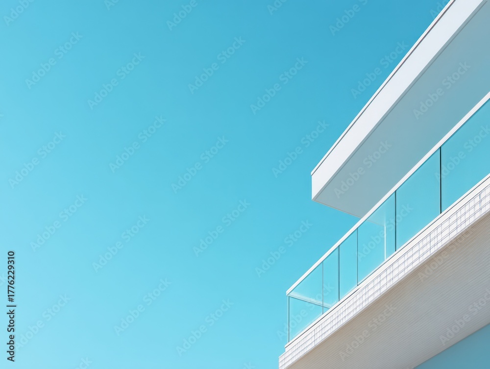 Fototapeta premium Modern architecture with sky background