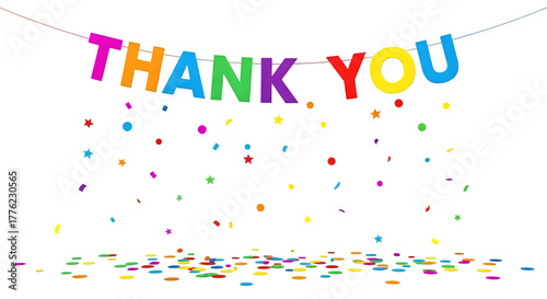 Thanks for the colorful banner with confetti