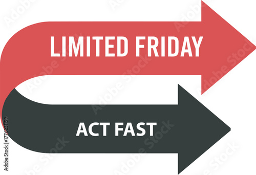 Limited Friday Deals Call to Action Announcement Image Vector Illustration 