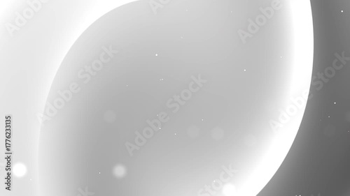 Seamlessly looping abstract background featuring smooth white curves and floating particles. This elegant motion graphic is ideal for professional corporate video projects.