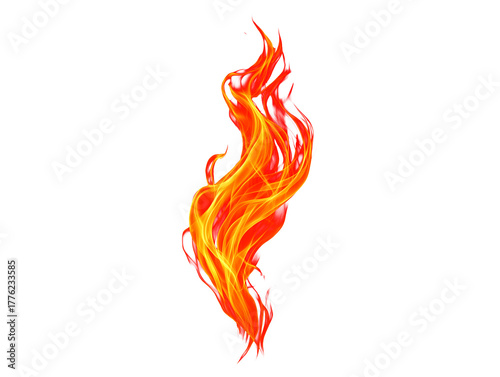 Dynamic abstract fiery flame design element