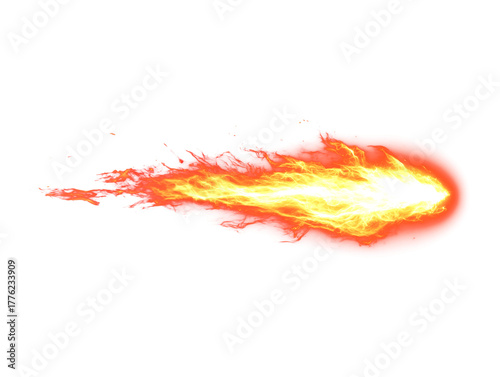 Foto Dynamic Fiery Energy Streak Effect