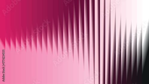Pink and white gradient vertical stripe shadow art creates dimensional abstract background