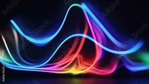 Abstract Rainbow Light Trails