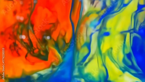 Abstract Blurry Mix of Blue and Other Colors