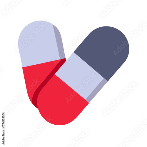 Pill capsule split in two Material SVG Icon