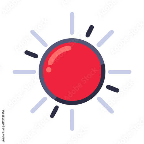 Sun with rays Material SVG Icon