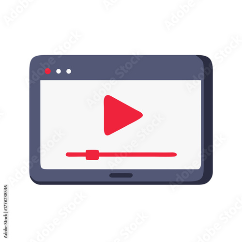 Play button on screen Material SVG Icon