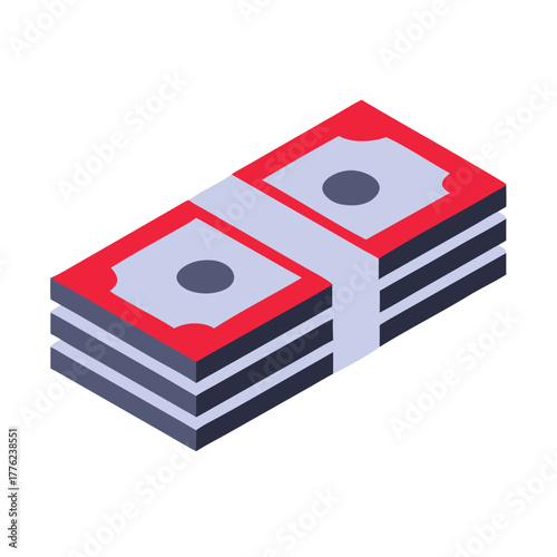 Stack of money bills Material SVG Icon
