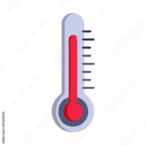 Thermometer with red mercury Material SVG Icon