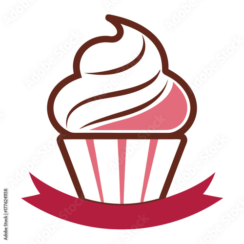 Cupcake logo svg editable vector 