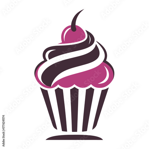 Cupcake logo svg editable vector 