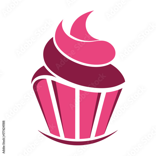 Cupcake logo svg editable vector 