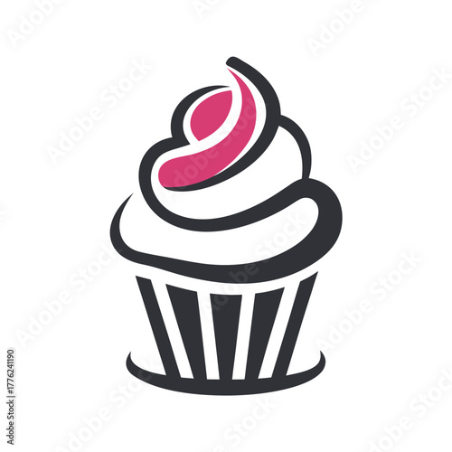 Cupcake logo svg editable vector 