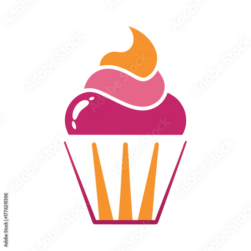Cupcake logo svg editable vector 