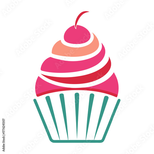 Cupcake logo svg editable vector 