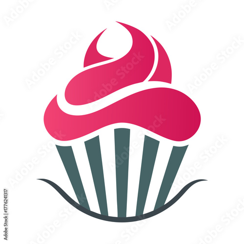 Cupcake logo svg editable vector 