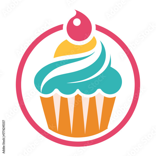 Cupcake logo svg editable vector 