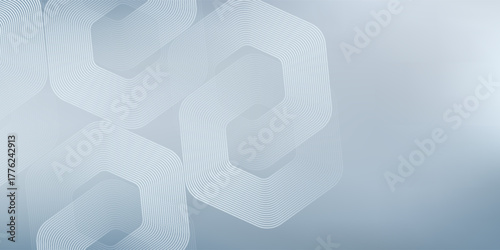 Digital futuristic technology concept with hexagons. Digital hexagonal blue abstract background. Geometric stripe line art design for poster, brochure, cover, banner, website, header. Eps10