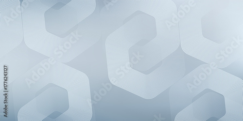 Digital futuristic technology concept with hexagons. Digital hexagonal blue abstract background. Geometric stripe line art design for poster, brochure, cover, banner, website, header. Eps10