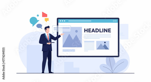 Professional Presentation Of A Digital Business Strategy Online