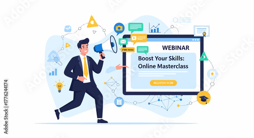 Promoting Online Webinar Masterclass For Business Growth Strategies