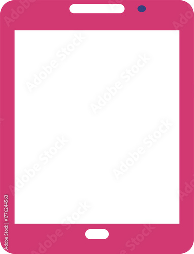 Modern magenta smartphone icon with blank screen for app display.