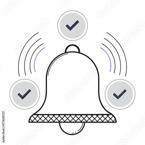 bell notification vector illustration 