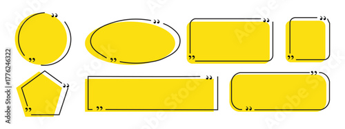 Quote box frame icon vector. Texting quote boxes, speech bubbles symbol. vector illustration.