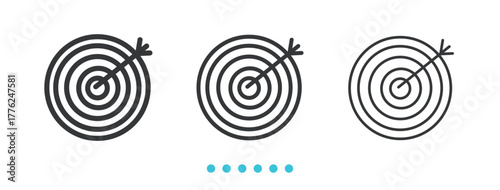 Achieved Goal icon. Thin line icon vector