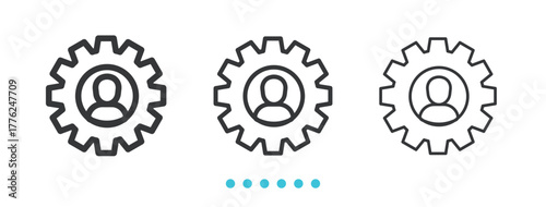 User Management icon. Thin line icon vector