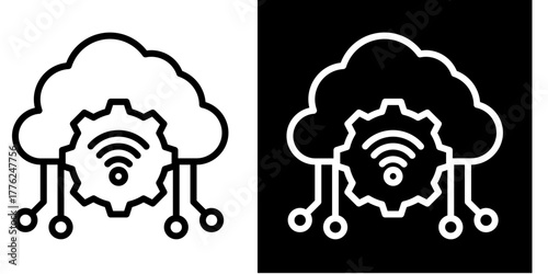 Iot In Business   Icon Set White Style Collection