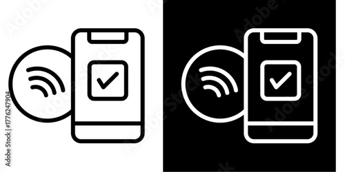 Contactless Payments   Icon Set White Style Collection