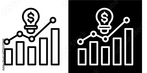 Business Growth Metrics   Icon Set White Style Collection