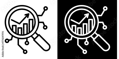 Ai-Powered Market Research   Icon Set White Style Collection